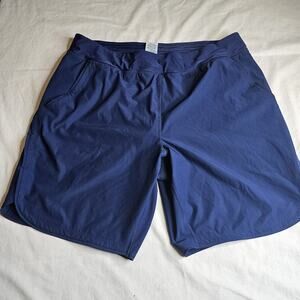 Lands’End Women’s Navy Blue Pull On Stretch Pockets Swim Shorts Sz 18